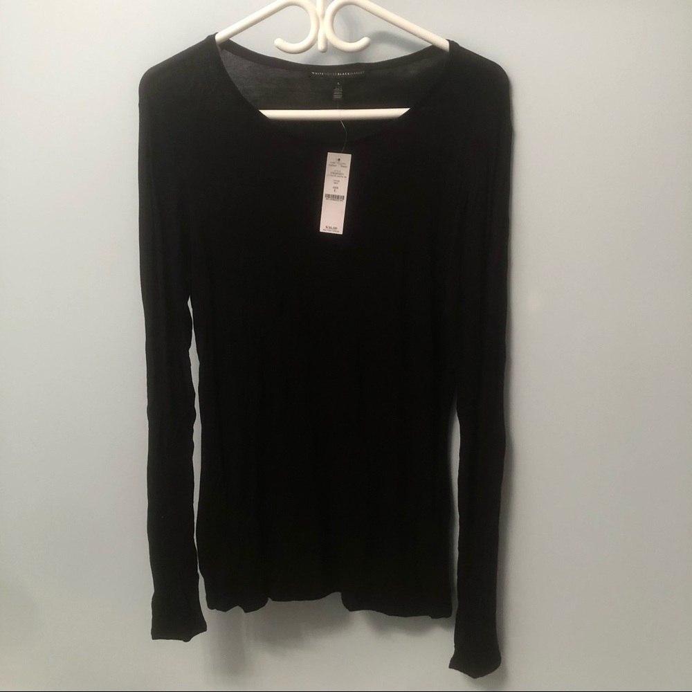 Black long-sleeve layering tee